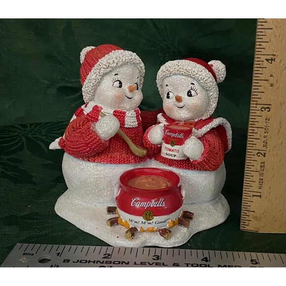 Campbell’s Soup “A BLIZZARD OF HOLIDAY TASTE” Figurine #1644 Love Warms the Soul - Picture 8 of 8